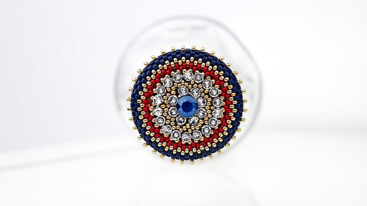 Schéma DIY Customiser un bouchon de bouteille en bois avec des perles Miyuki - Mon p'tit bouchon par Puca