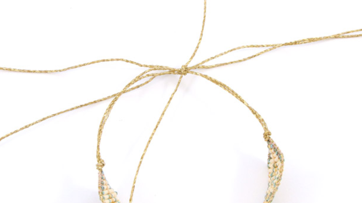 Grille de tissage Bracelet Miyuki Delicas 10 sur métier à tisser avec incrustation de strass : Etape 16