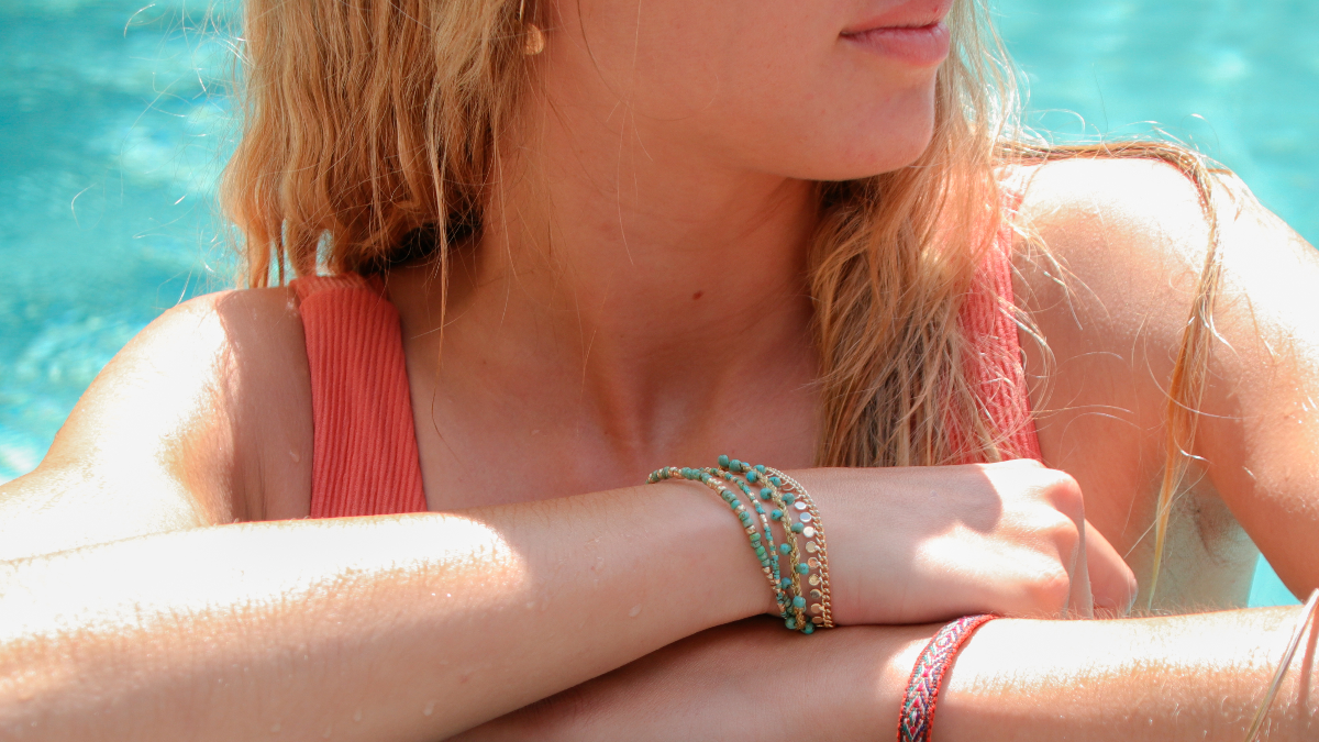 Schéma Bracelet Chevillère multirangs chaîne fantaisie et perles Miyuki