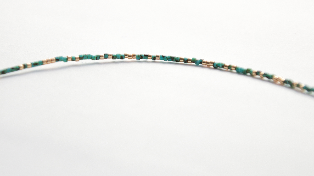 Bracelet Chevillère multirangs chaîne fantaisie et perles Miyuki : Etape 4