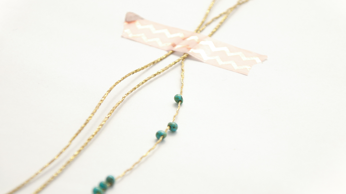 Bracelet Chevillère multirangs chaîne fantaisie et perles Miyuki : Etape 6