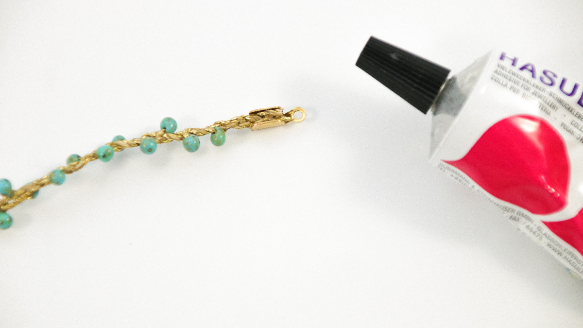 Bracelet Chevillère multirangs chaîne fantaisie et perles Miyuki : Etape 7