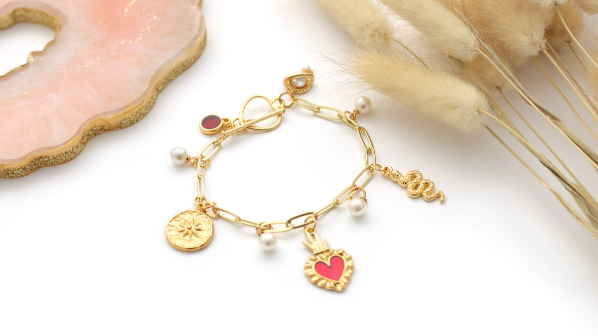 Schéma DIY Bijou Bracelet inspiration Ex-voto Coeur Mexicain et breloques gri-gri Schéma DIY Bijou Bracelet inspiration Ex-voto Coeur Mexicain et breloques gri-gri