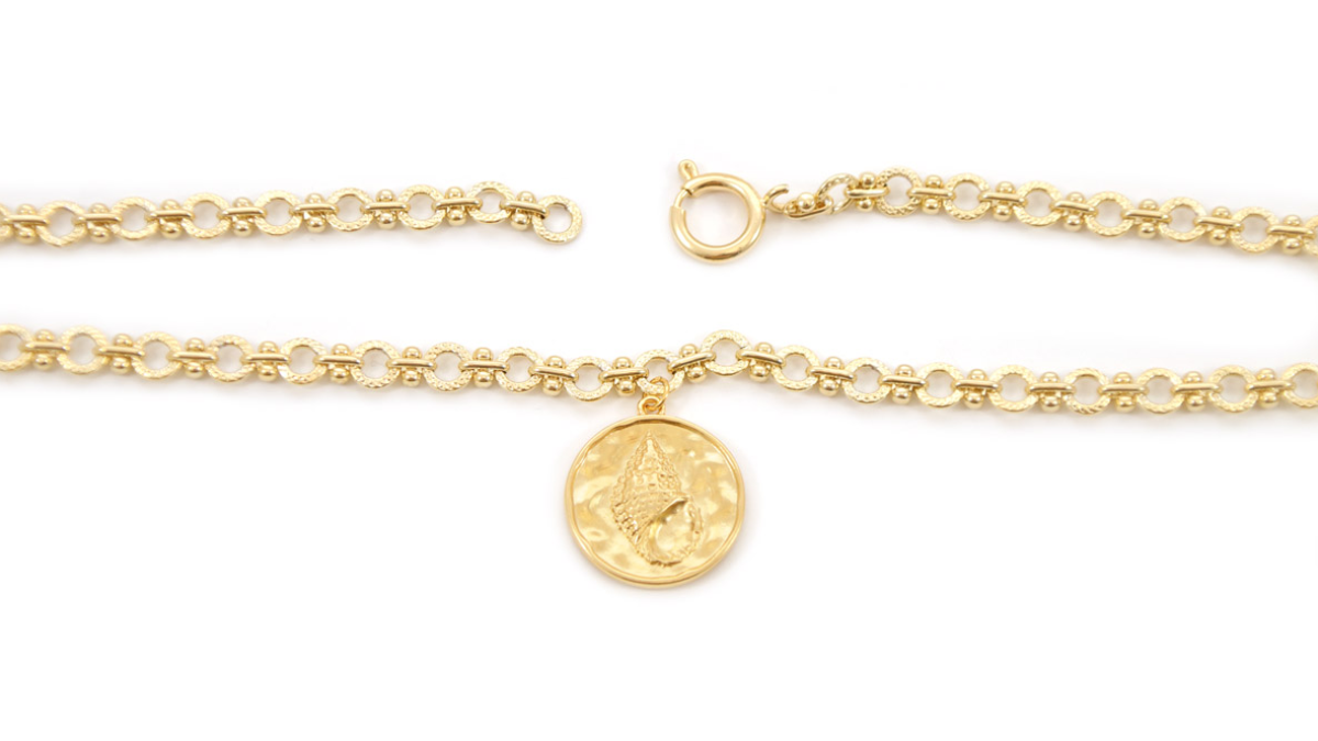 Tuto Collier Multirangs avec perles de rocailles rayées bleues et chaînes fantaisie : Etape 2