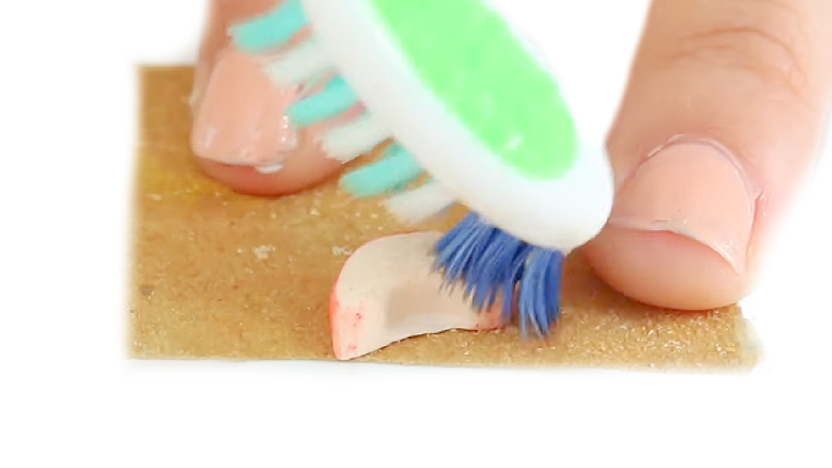 Bracelet pêle-mêle de perles et tranches de pêche en pâte polymère : Etape 6