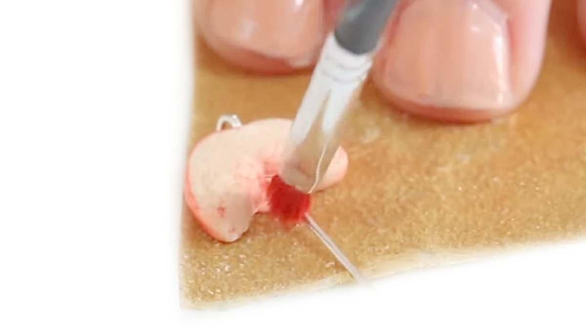 Bracelet pêle-mêle de perles et tranches de pêche en pâte polymère : Etape 8