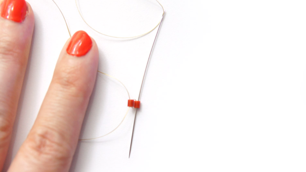 Modèle Tissage Brick Stitch Enfant avec perles Hama Mini : Etape 3