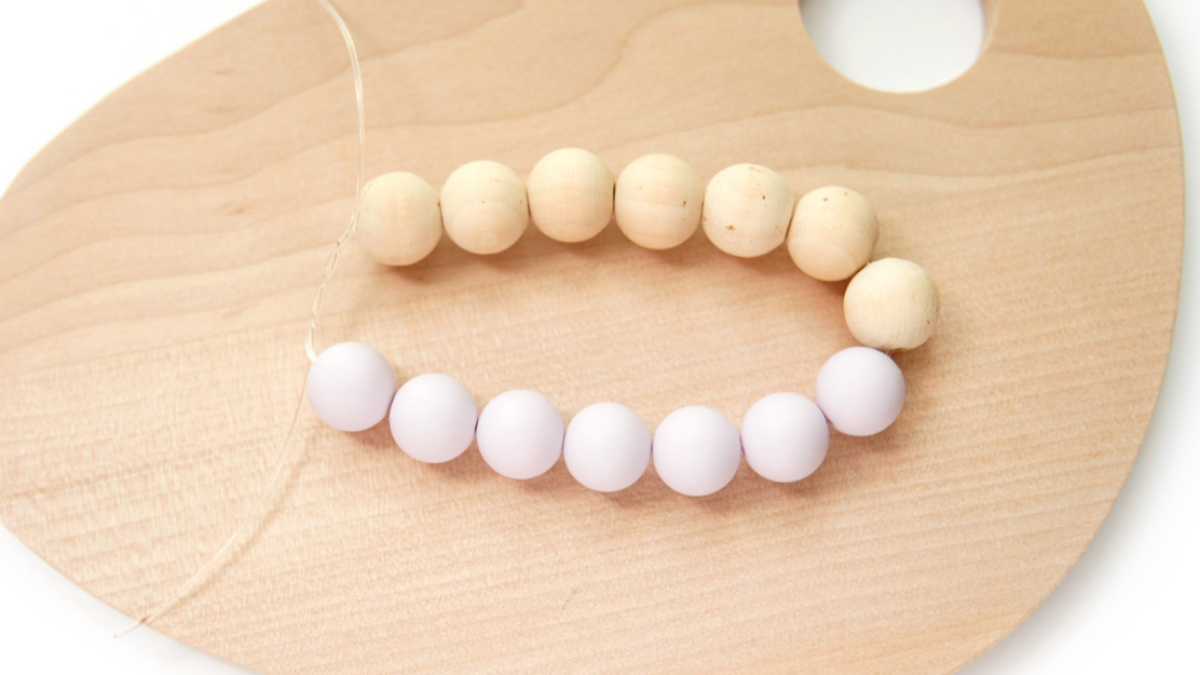 DIY Bracelet élastique porte-clés avec perles silicone XXL : Etape 1