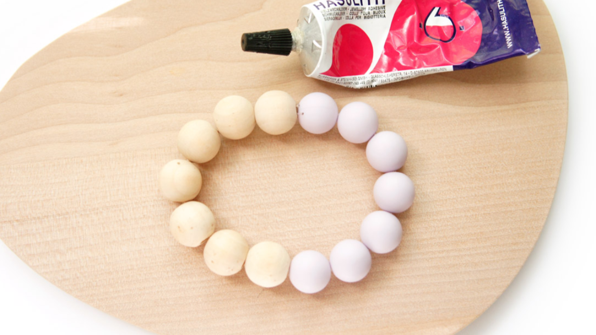 DIY Bracelet élastique porte-clés avec perles silicone XXL : Etape 2