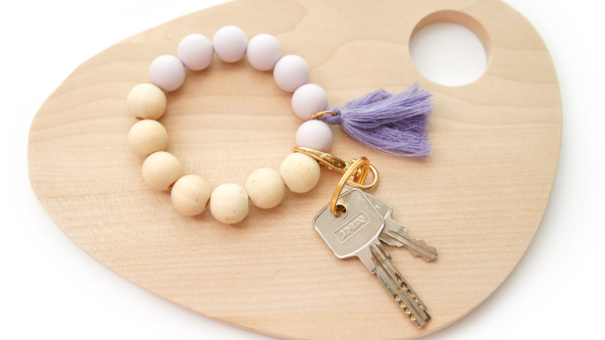 DIY Bracelet élastique porte-clés avec perles silicone XXL : Etape 4