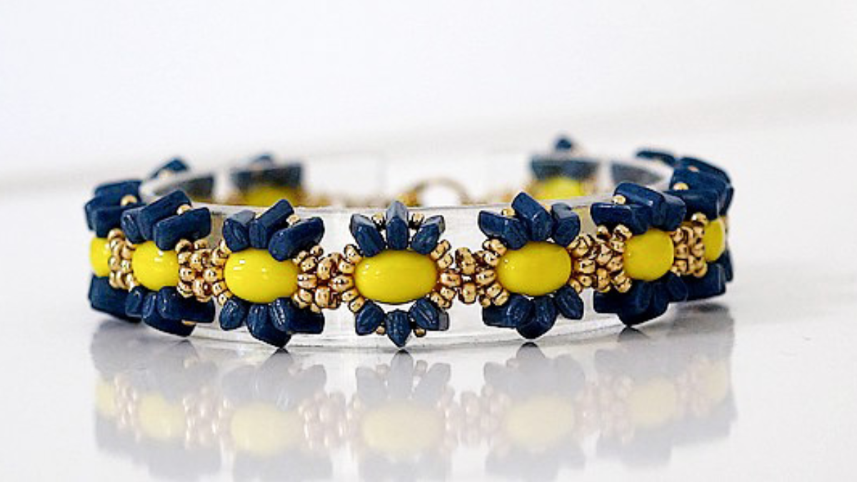 Bracelet Oriana en perles en verre Samos et Piros par Puca