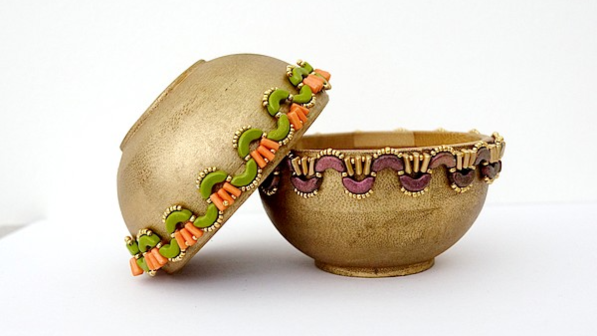 DIY vide poche Yoko en bois avec perles en verres Arcos et Piros par Puca