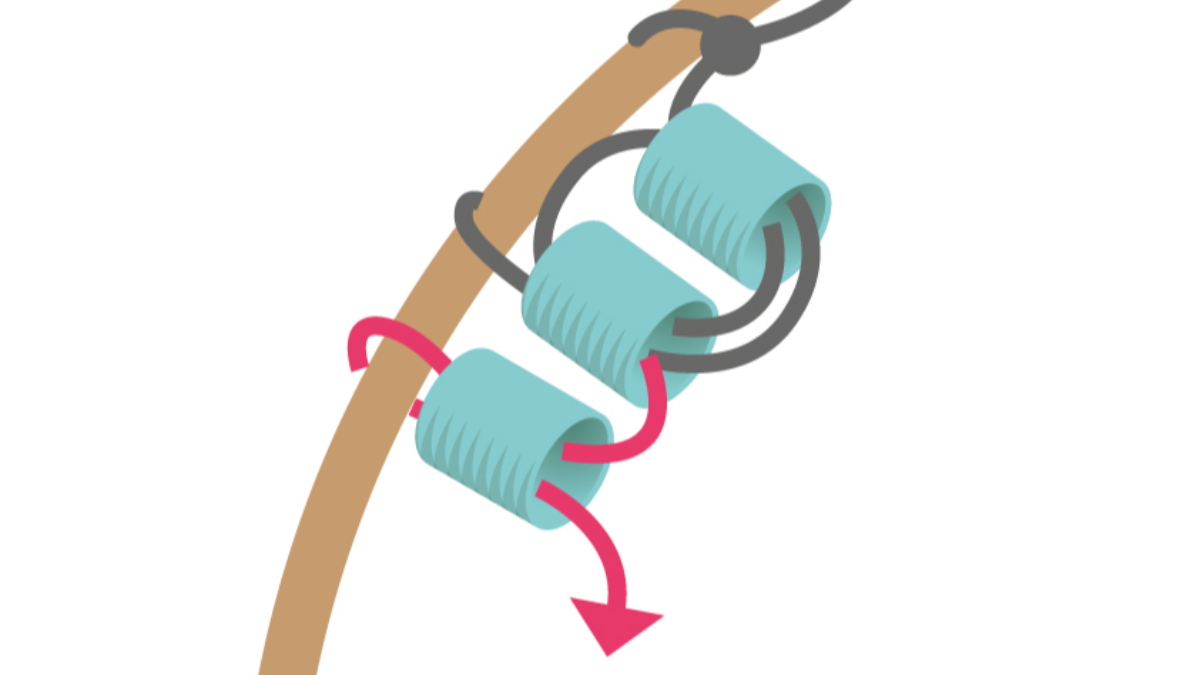 Boucles d'oreilles rondes en perles de rocailles turquoise tissage Brick Stitch : Etape 4