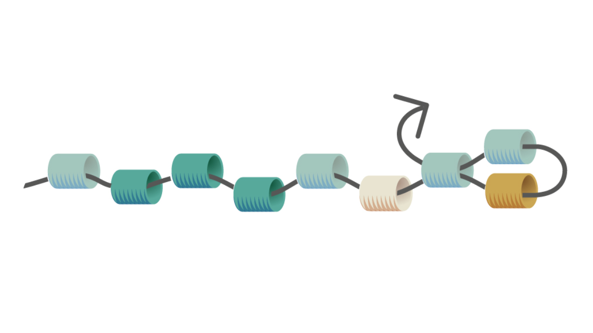 Bracelet Miyuki tissage Mississippi turquoise : Etape 2