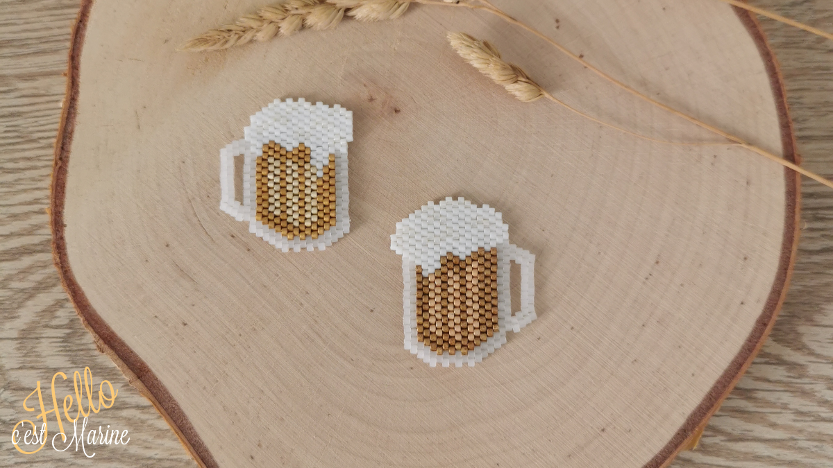 Tissage bières en perles Miyuki Delicas 11/0