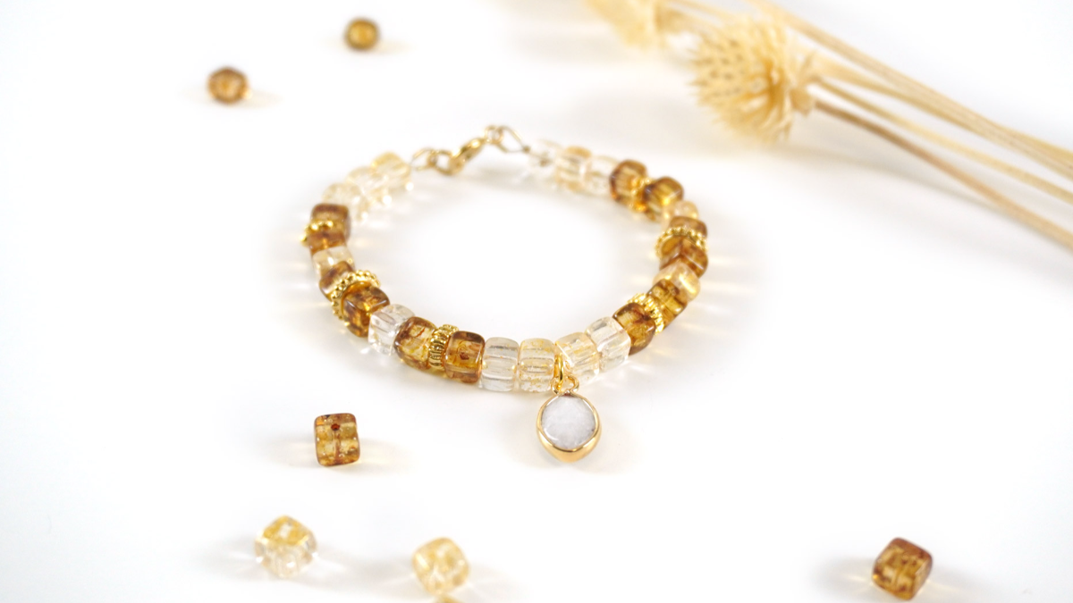 DIY Bracelet perles en verre recyclé made in Europe