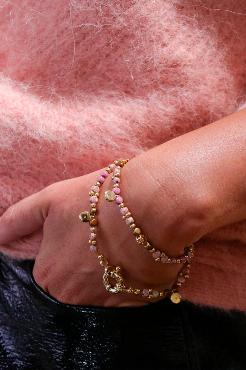 Schéma Bracelet multirangs en perles Kalos par Puca, rocailles Miyuki et breloques oxyde de zirconium