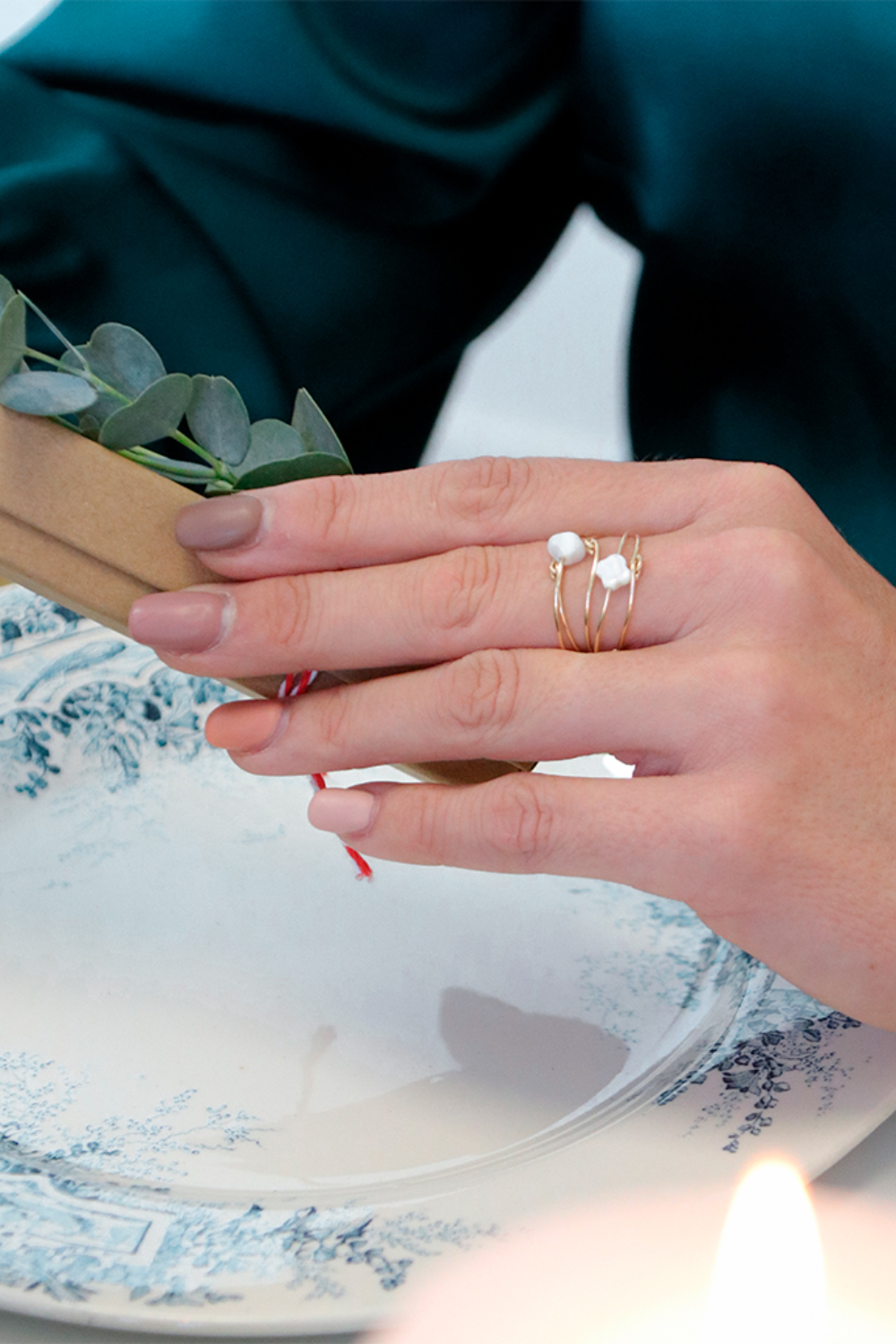 Schéma Tuto DIY Bague semainier en gold filled (or laminé) avec perles en nacre