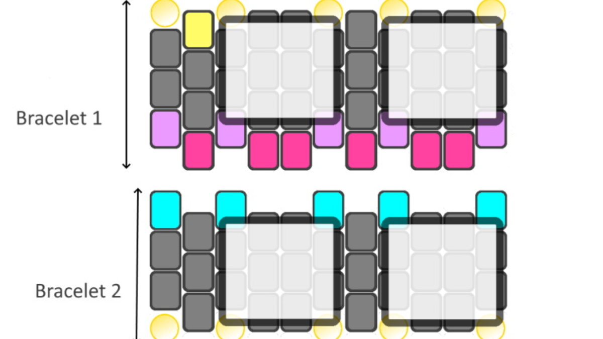 Bracelet Bangle So Chic avec perles Miyuki Delicas, rocailles et Tila : Etape 5