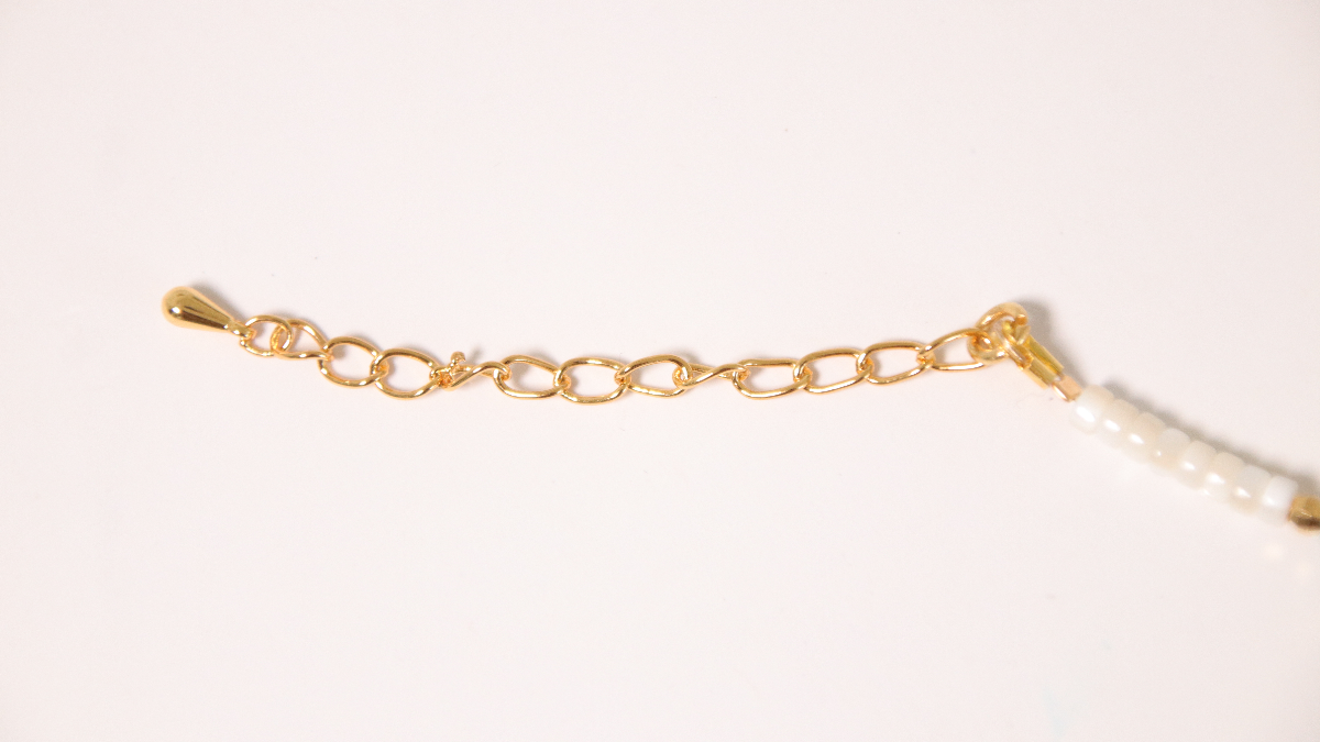 DIY Bracelet perles nacre étoile doré et vert turquoise : Etape 4