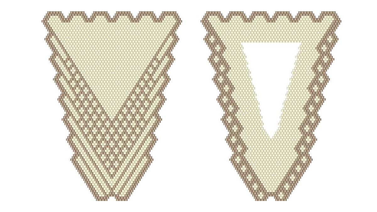 Schéma Etui pour ciseaux de couture en tissage de perles brick stitch avec perles Miyuki Délicas 11/0