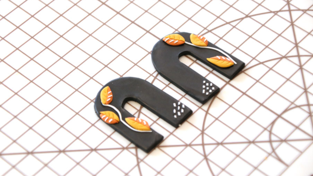 Boucles d'oreilles technique slab en pâte polymère : Etape 8