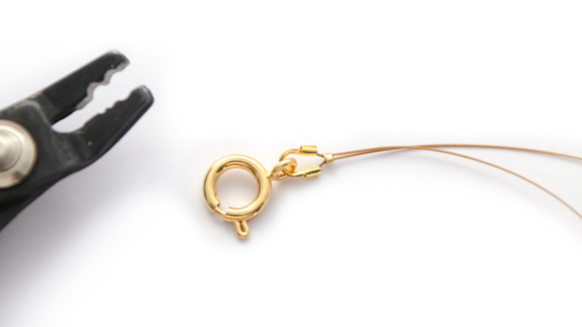 DIY Collier en pierre de jade gris et perles filigranées doré à l'or fin : Etape 1