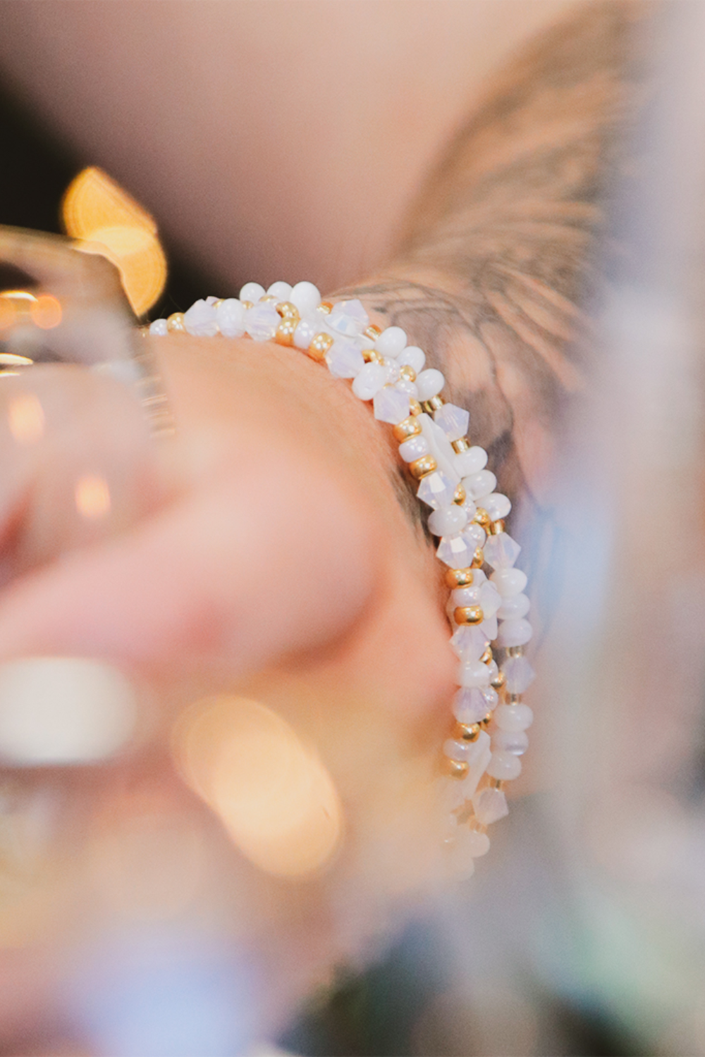 Schéma Bracelet multirangs perles en nacre et cristaux Pure Crystal