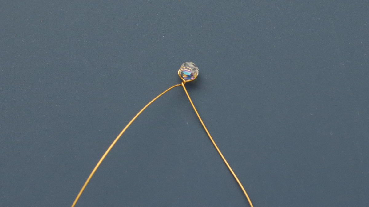 DIY Flocon de neige en perles cristal et fil métallique : Etape 7