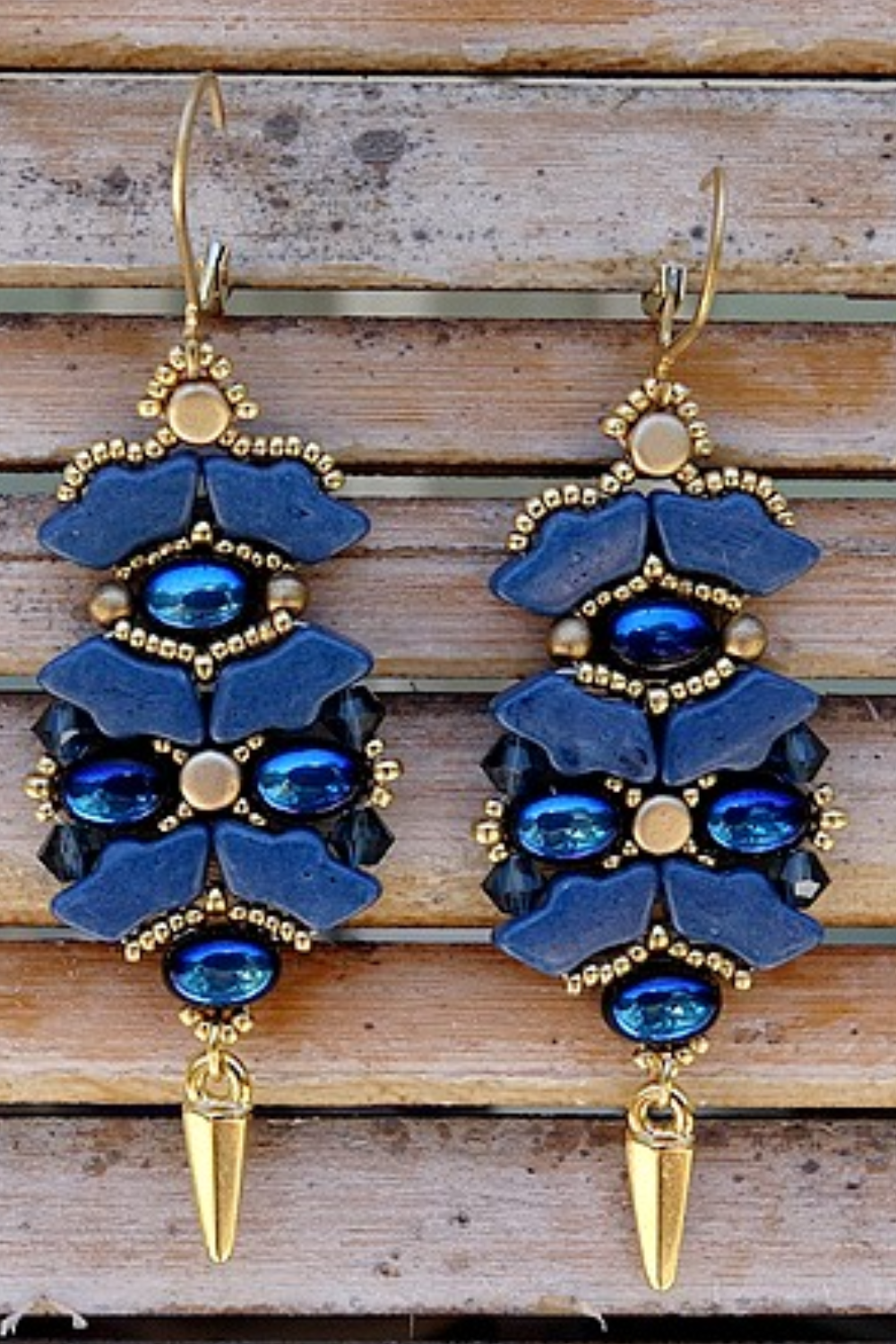 Schéma Tuto DIY Boucles d'oreilles "Maïdo" avec perles Delos, Samos et Kalos par Puca