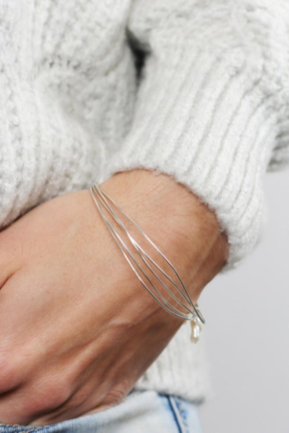 Schéma Tuto DIY Bracelet jonc semainier avec fil d'argent