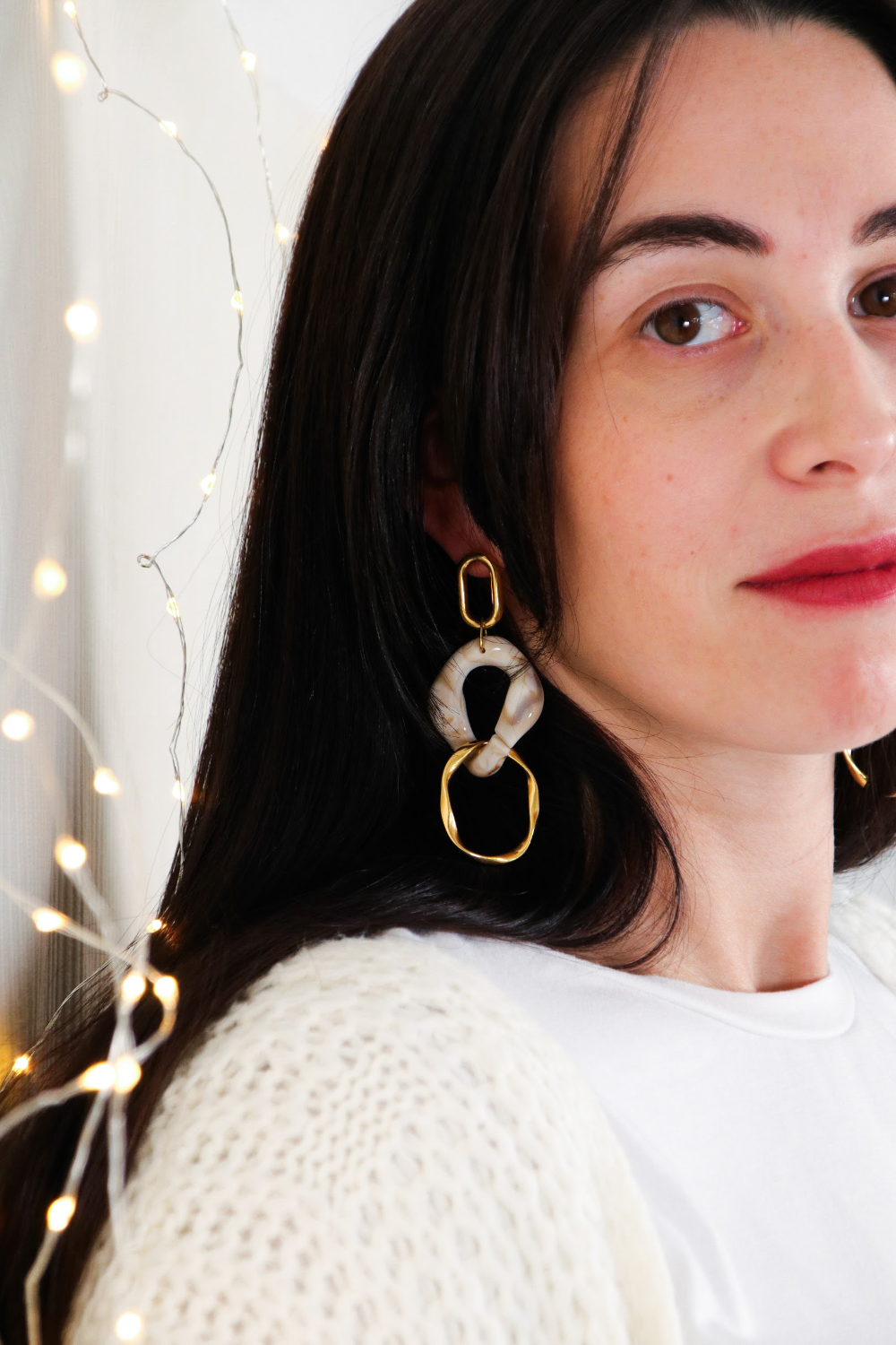 Schéma Tuto DIY Boucles d'oreilles pendantes originales en résine et acrylique