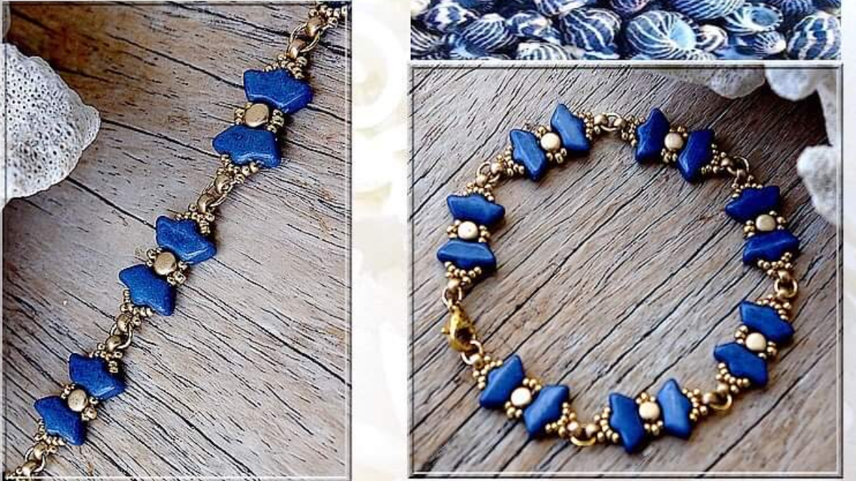 Schéma Tuto DIY Bracelet "Kelonia" par Puca avec perles Delos, Kalos et des Rocailles Miyuki