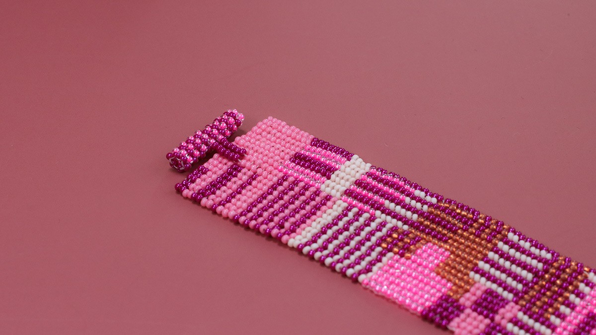 Schéma DIY Manchette large motif abstract tissage herringbone et peyote en rocailles Miyuki 11/0 Schéma DIY Manchette large motif abstract tissage herringbone et peyote en rocailles Miyuki 11/0