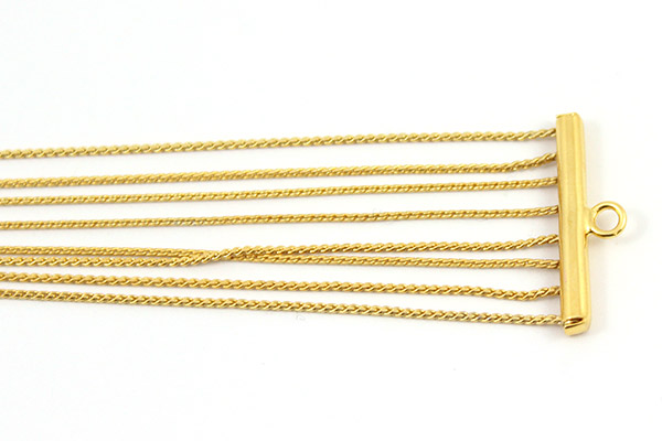 Bracelet Multirangs toupies PureCrystal chaîne serpentine : Etape 3