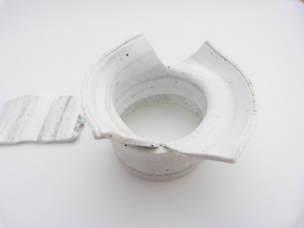 Coquetier en pâte polymère imitation marbre : Etape 7