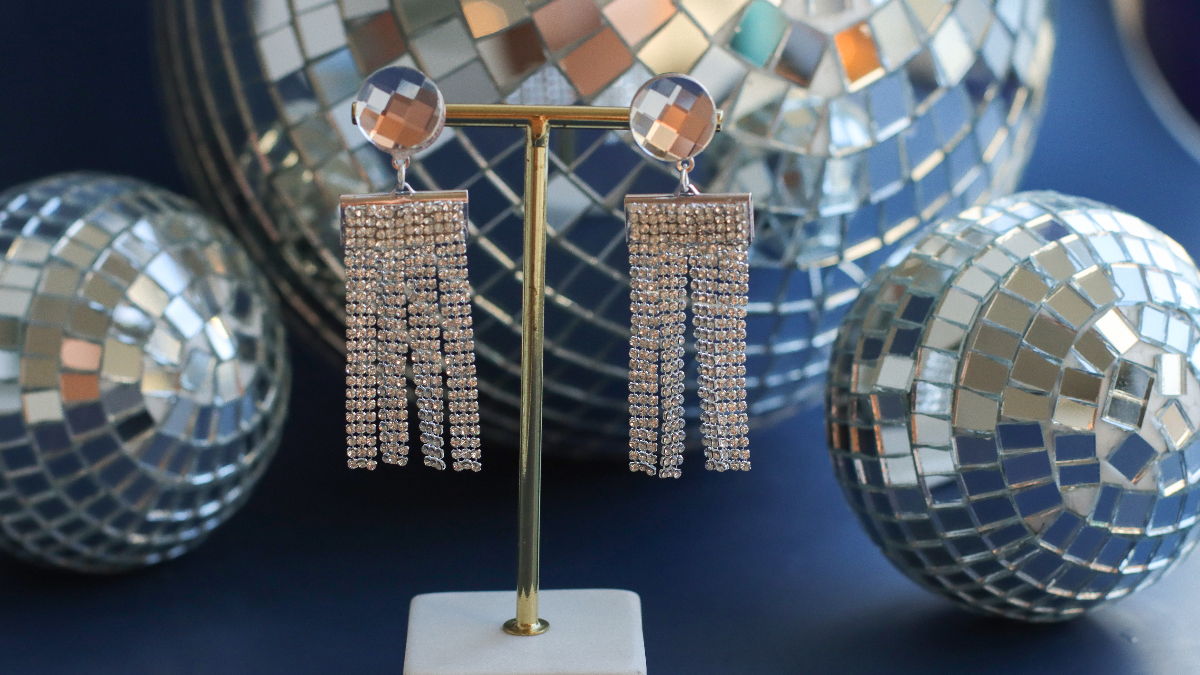 DIY Boucles d'oreilles pendantes Crystal Mesh strass et cabochons PureCrystal