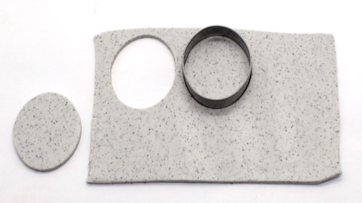 Boucles d'oreilles maillons interchangeables en pâte polymère : Etape 2