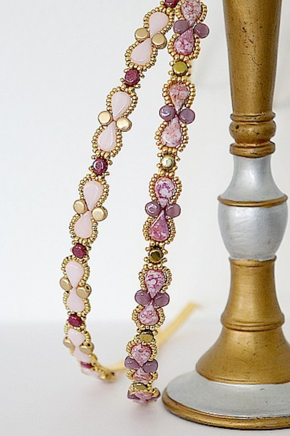 Schéma Serre-tête Sam avec perles en verre Amos et Kalos par Puca