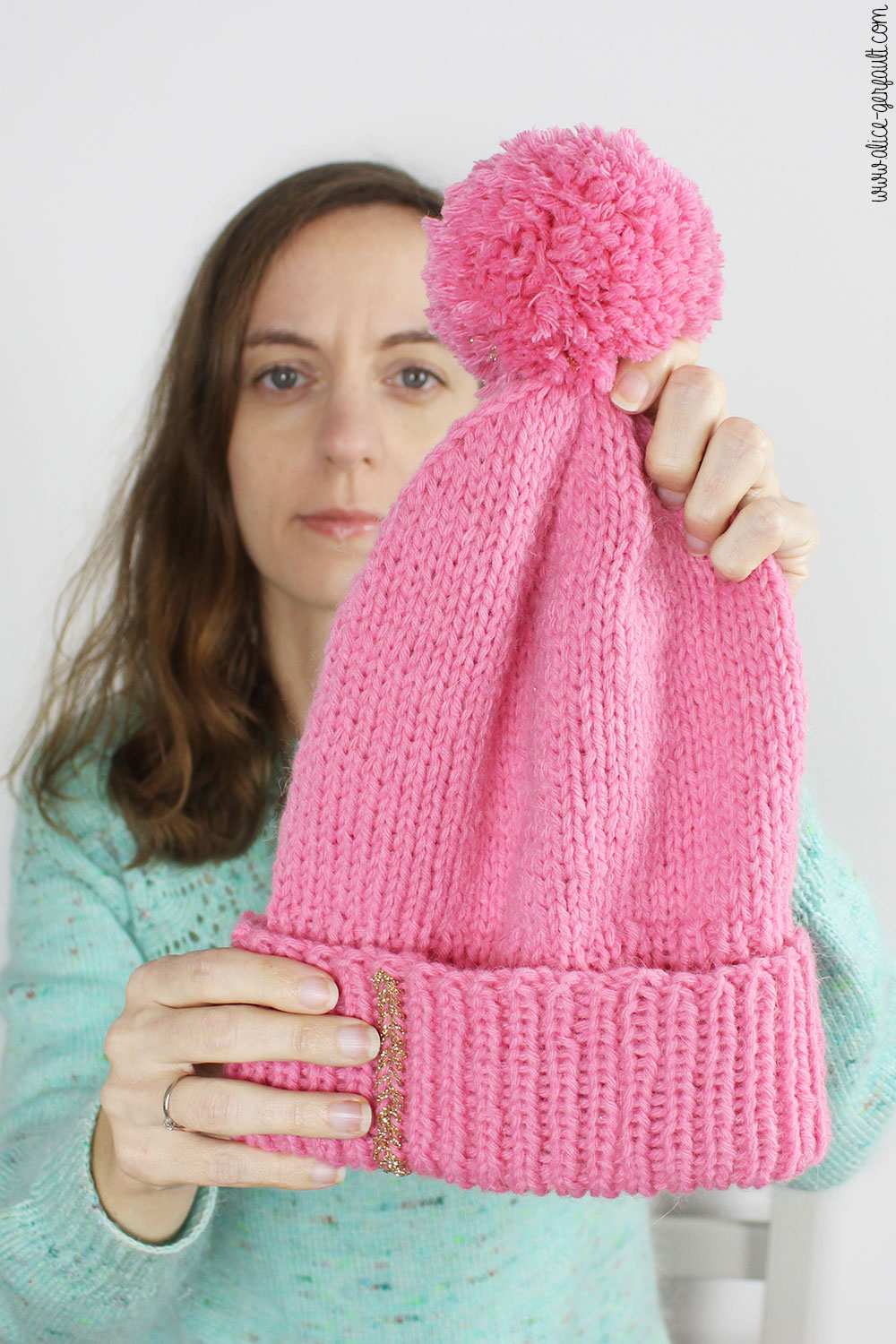 DIY Tricot Débutant - Bonnet au tricot avec des aiguilles circulaires