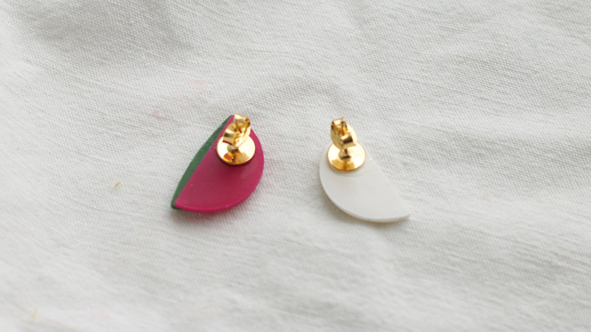 Boucles d'oreilles géométriques en polymère : Etape 5