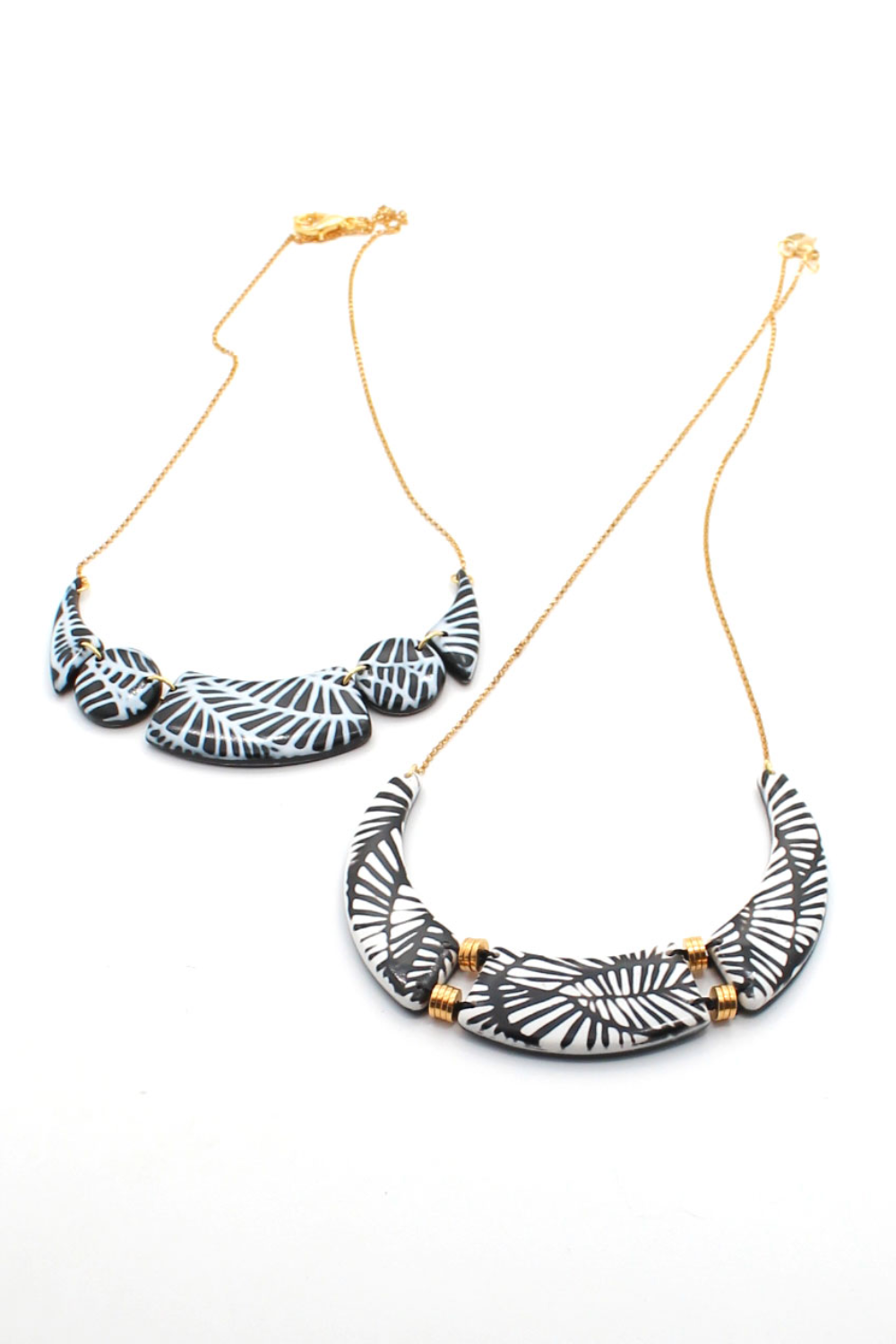 Schéma Colliers avec la technique polymère du mokumé