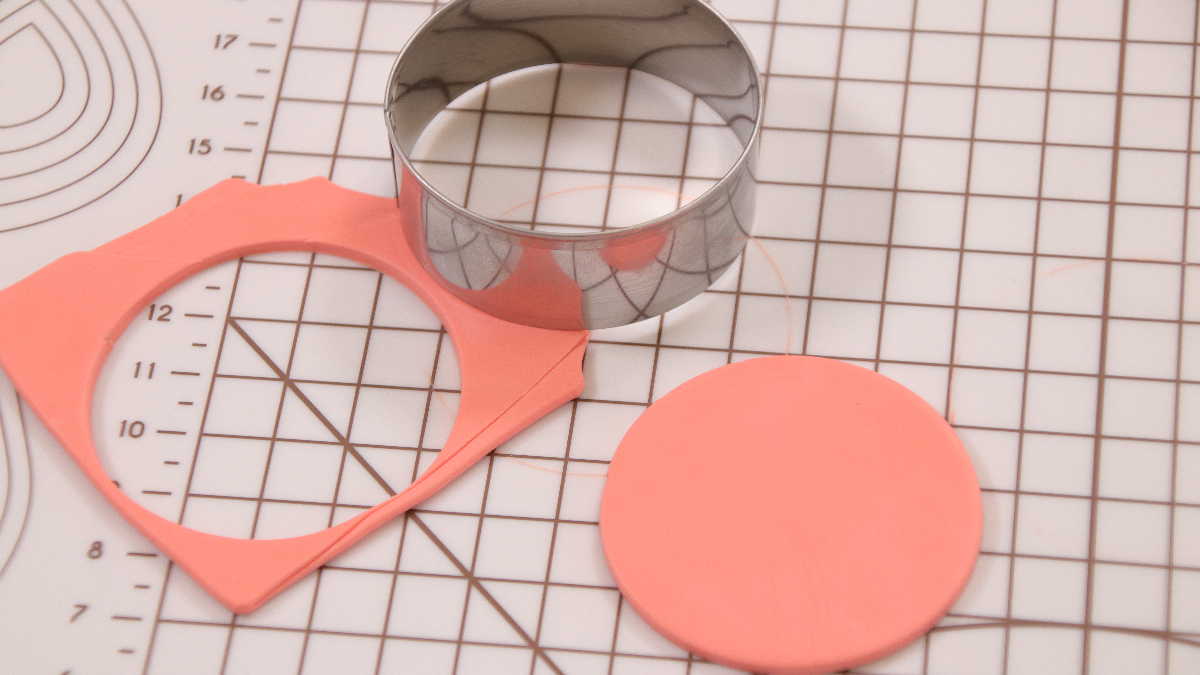 Boucles d'oreilles XL en pâte polymère FIMO effet plissé : Etape 1