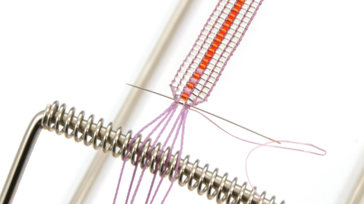 Bracelet Miyuki delicas 15/0 sur métier à tisser : Etape 6