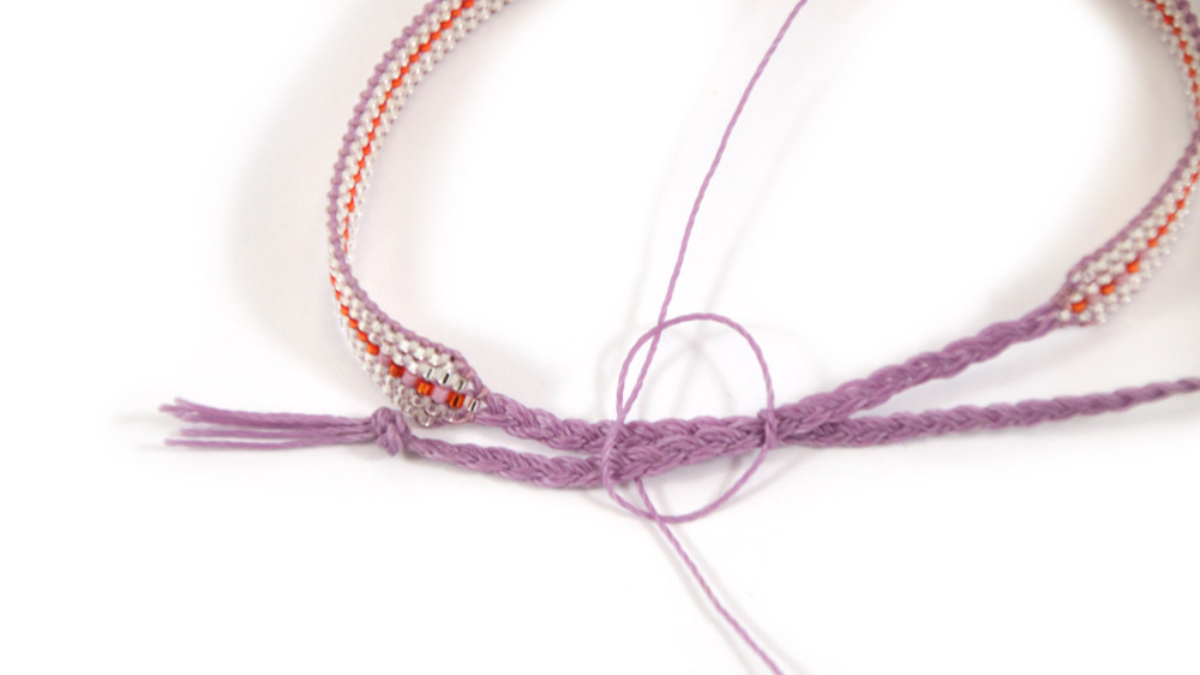 Bracelet Miyuki delicas 15/0 sur métier à tisser : Etape 9