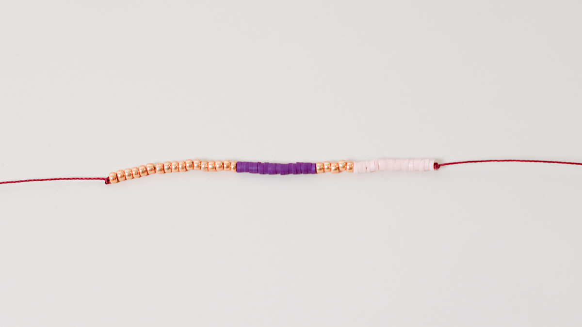 DIY Bracelet multirang pour débutant avec Heishi et Linhasita : Etape 2