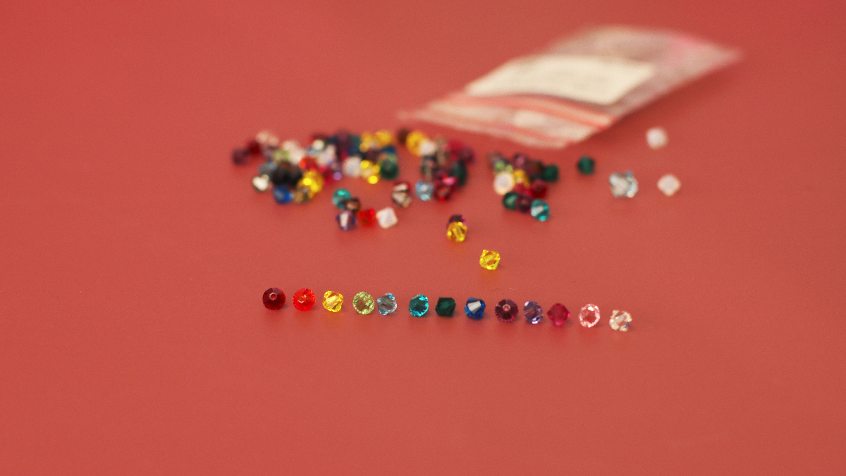 DIY Bague débutant tressage toupies PureCrystal arc-en-ciel : Etape 3