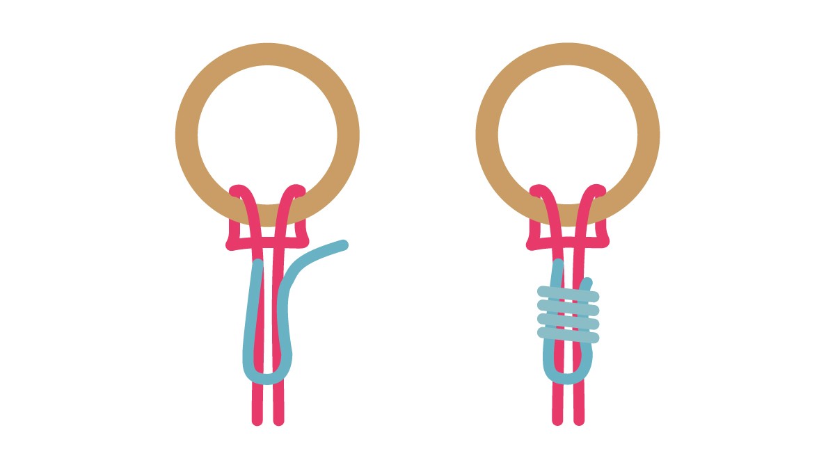 Suspension pour plante en corde macramé : Etape 2