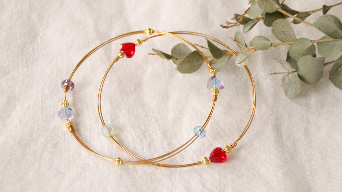 DIY Jonc en métal petit coeur PureCrystal