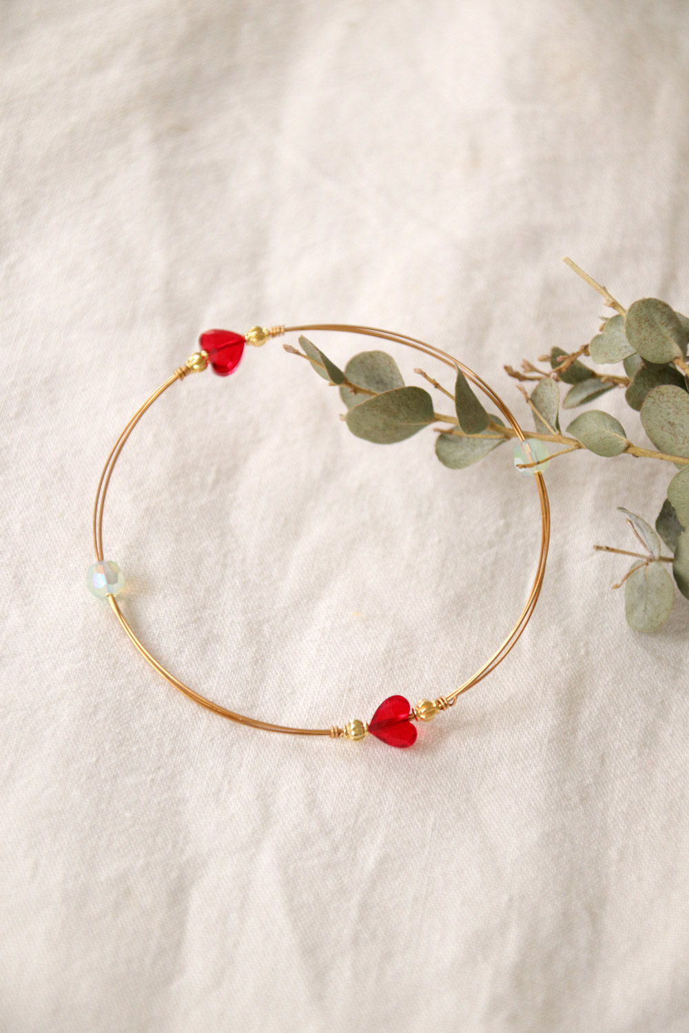 Schéma DIY Jonc en métal petit coeur PureCrystal